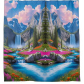 「魅惑の海 – ターコイズファンタジー シャワーカーテン (正面)