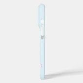 魅惑の淡い青とピンクの花とハート Case-Mate iPhoneケース (裏面 / 左)