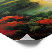 魅惑の深紅の夕日 ポスター (角)