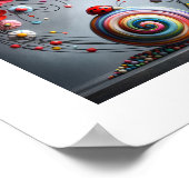 魅惑の渦：カタツムリお洒落のガーデンジャーヌ ポスター (角)