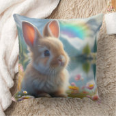 魅惑の湖で愛らしいバニー クッション (ブランケット)