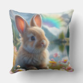 魅惑の湖で愛らしいバニー クッション (裏面)