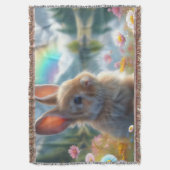 魅惑の湖で愛らしいバニー スローブランケット (正面縦)