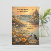 魅惑の湖ラブバード結婚式のレセプション 招待状 (スタンド正面)