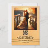 魅惑の湖ラブバード結婚式のレセプション 招待状 (裏面)