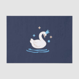 魅惑の湖 – 優雅な白鳥 薄葉紙