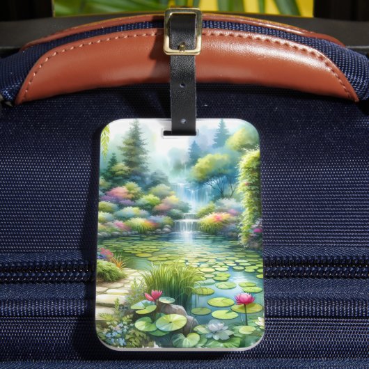 魅惑の滝の庭園 Lily Pond ラゲッジタグ (正面インサイチュ2)