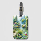 魅惑の滝の庭園 Lily Pond ラゲッジタグ (正面縦)