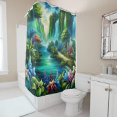 「魅惑の滝オアシス」 シャワーカーテン (インサイチュ)