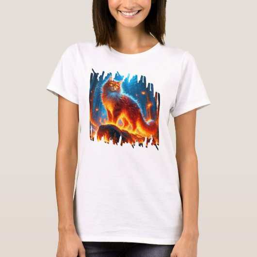 魅惑の火の猫 Tシャツ (正面)