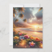 魅惑の熱帯ビーチマジカルハイビスカススウィート16 招待状 (裏面)