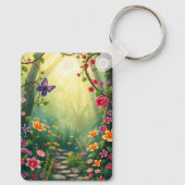 魅惑の熱帯雨林の花と蝶 キーホルダー (裏面)