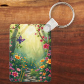 魅惑の熱帯雨林の花と蝶 キーホルダー (裏面)