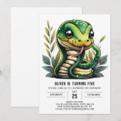 魅惑の爬虫類レルム誕生日 招待状 (正面/裏面)