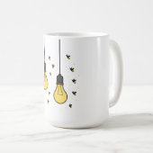 魅惑の球根：ホタル踊りのまわりに灯 コーヒーマグカップ (正面右)