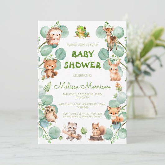 魅惑の男の赤ちゃんシャワー 招待状 (スタンド正面)