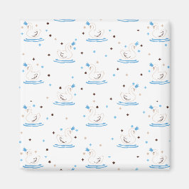 魅惑の白鳥の湖おとぎ話クラウン白鳥 マグネット