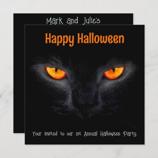 魅惑の目とミッドナイトウィスパー 招待状 (正面/裏面)