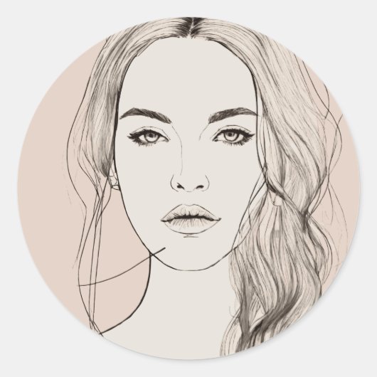 魅惑の目、美しい唇!! ラウンドシール (正面)