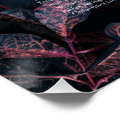 魅惑の真夜中の庭園の結婚式シーティングチャート ポスター (コーナー)