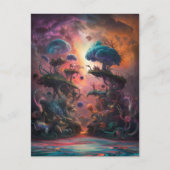 魅惑の真菌が水の上で踊る ポストカード (正面)