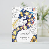 魅惑の神秘的なドラゴンの誕生日 サンキューカード (スタンド正面)