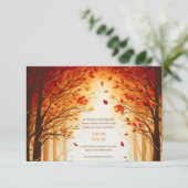 魅惑の秋の収穫シルエット結婚ズ エンクロージャーカード (スタンド正面)