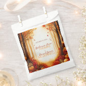 魅惑の秋の収穫シルエット結婚ズ フェイバーバッグ (クリップ留めされた状態)