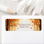 魅惑の秋の収穫シルエット結婚ズ ラベル (インサイチュ)