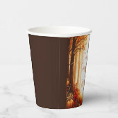 魅惑の秋の収穫シルエット結婚ズ 紙コップ (右)