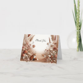 魅惑の秋の森キツネ サンキューカード