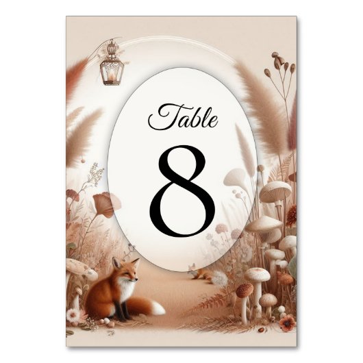 魅惑の秋の森キツネ テーブルナンバー (正面)