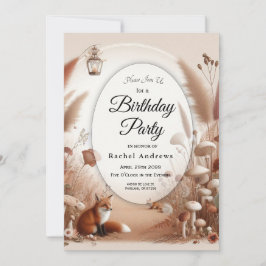 魅惑の秋の森キツネ 招待状