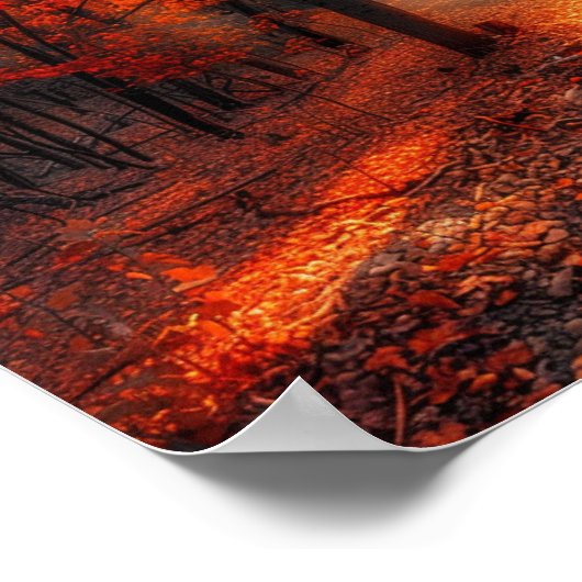 魅惑の秋の道 ポスター (角)