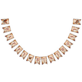 魅惑の秋ウッドランドアニマルズバンティングバナー バンティングフラッグ