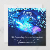 魅惑の空飛ぶ魔女 ハロウィンパーティー招待状 招待状 (裏面)