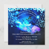 魅惑の空飛ぶ魔女 ハロウィンパーティー招待状 招待状 (正面)