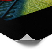 魅惑の紅列車通路アートポスター ポスター (角)