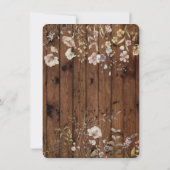 魅惑の素朴ウッドランド赤ちゃんシャワー 招待状 (裏面)