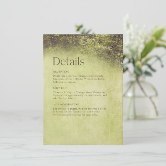 魅惑の素朴森の木々の結婚森 エンクロージャーカード (スタンド正面)