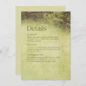 魅惑の素朴森の木々の結婚森 エンクロージャーカード (正面/裏面)