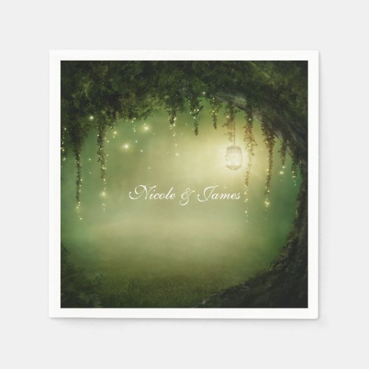 魅惑の素朴森の結婚ナプキン スタンダードカクテルナプキン (正面)