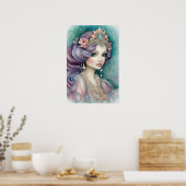 魅惑の紫の人魚のポスター ポスター (キッチン)