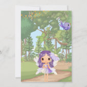 魅惑の紫の妖精誕生日の招待 招待状 (裏面)