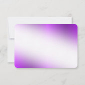 魅惑の紫色のおとぎ話の応答カード 出欠カード (裏面)