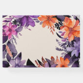 魅惑の紫+オレンジ色のフローラハロウィン結婚ズ ゲストブック (裏面)