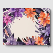 魅惑の紫+オレンジ色のフローラハロウィン結婚ズ ゲストブック (裏面)