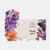 魅惑の紫+オレンジ色のフローラハロウィン結婚ズ フェイバーボックス (折り畳みなし)