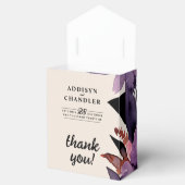 魅惑の紫+オレンジ色のフローラハロウィン結婚ズ フェイバーボックス (オープン)