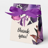 魅惑の紫+オレンジ色のフローラハロウィン結婚ズ フェイバーボックス (正面サイド)